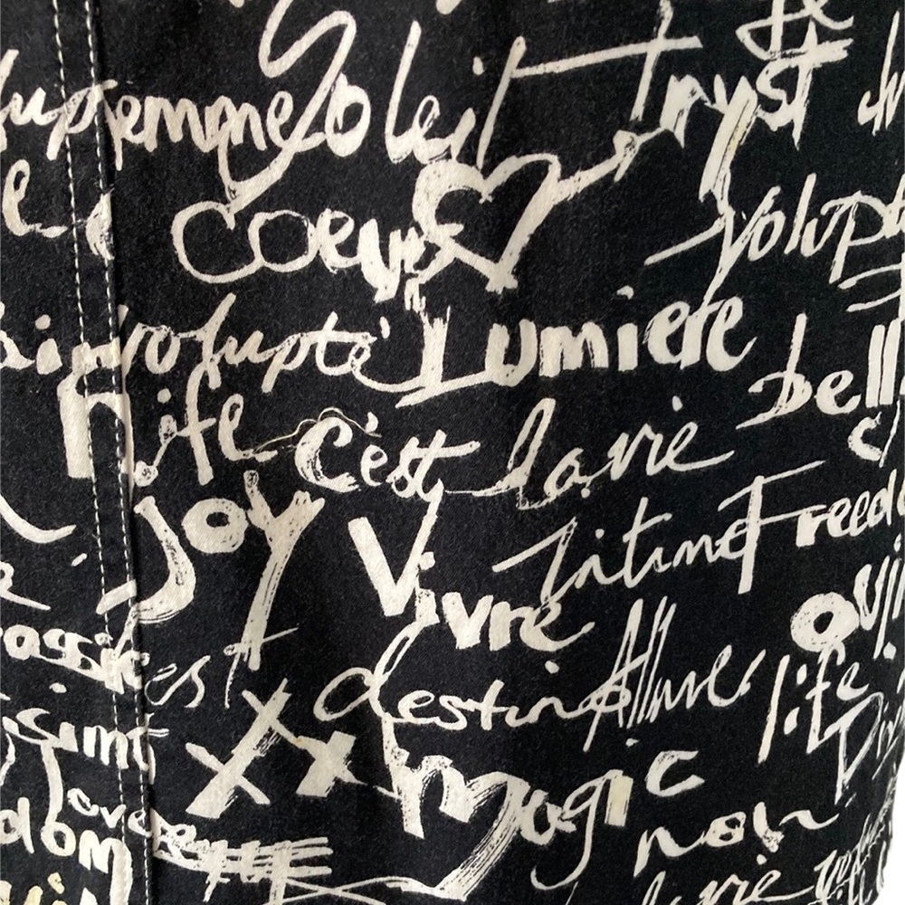 VINTAGE 90/Y2k graffiti print long sleeve pencil Dress - Picture 8 of 16
